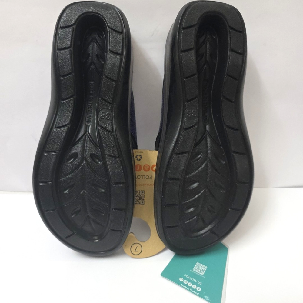Women's 7 Purple Orthotic Comfort Sandals With Arch Support Heel + Arch Support - Picture 4 of 11